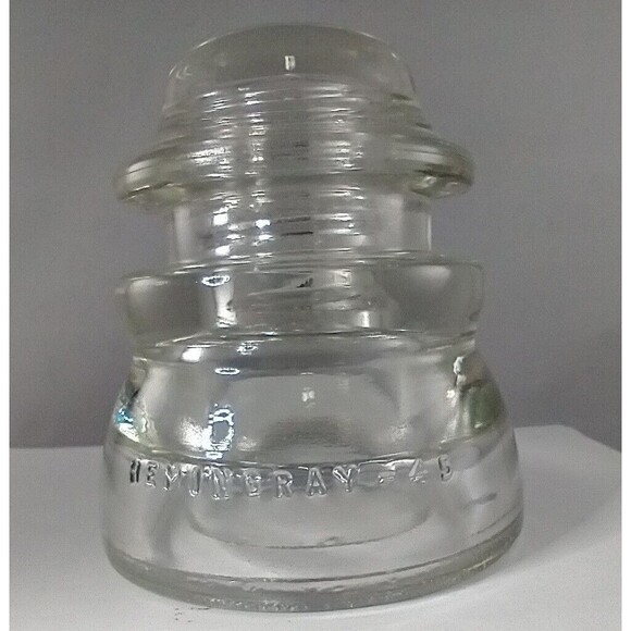Vintage Hemingray #45 made in USA 1-51 Clear Glass Insulator. PLEASE READ - Picture 5 of 7